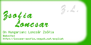 zsofia loncsar business card